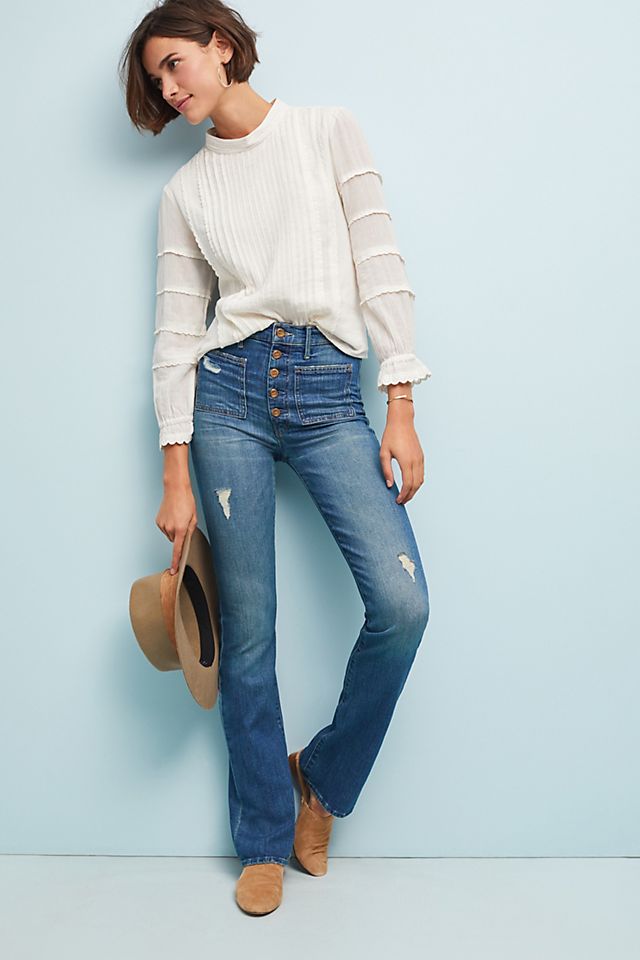 MOTHER The Hustler Mid-Rise Bootcut Jeans | Anthropologie