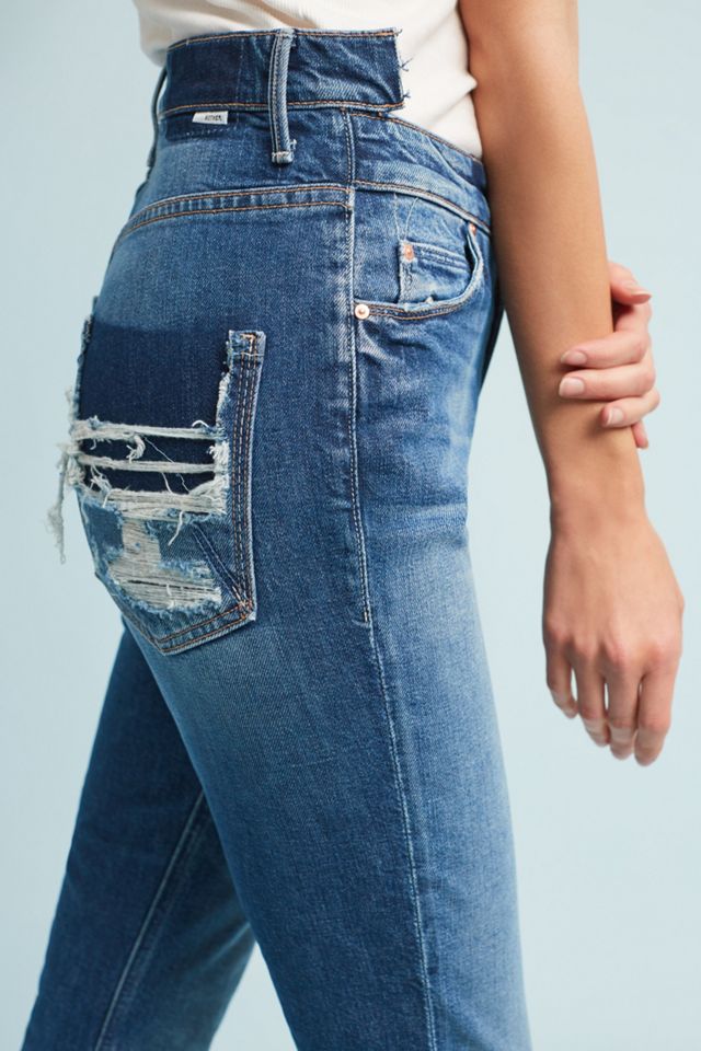 Mother The Dazzler Shift Ultra High-Rise Cropped Skinny Jeans