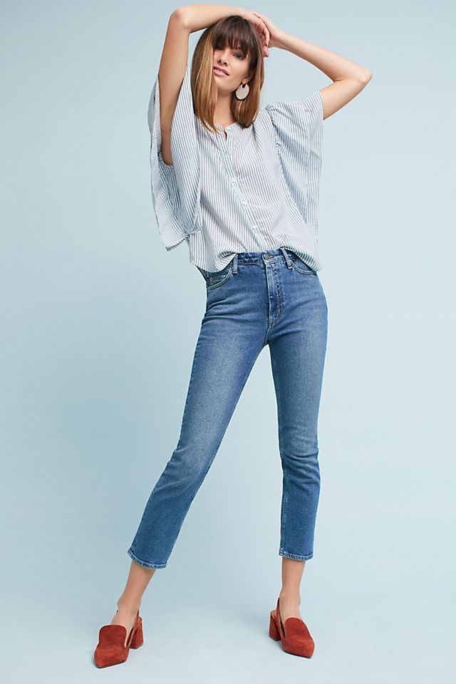 M.i.h Niki High-Rise Straight Cropped Jeans | Anthropologie