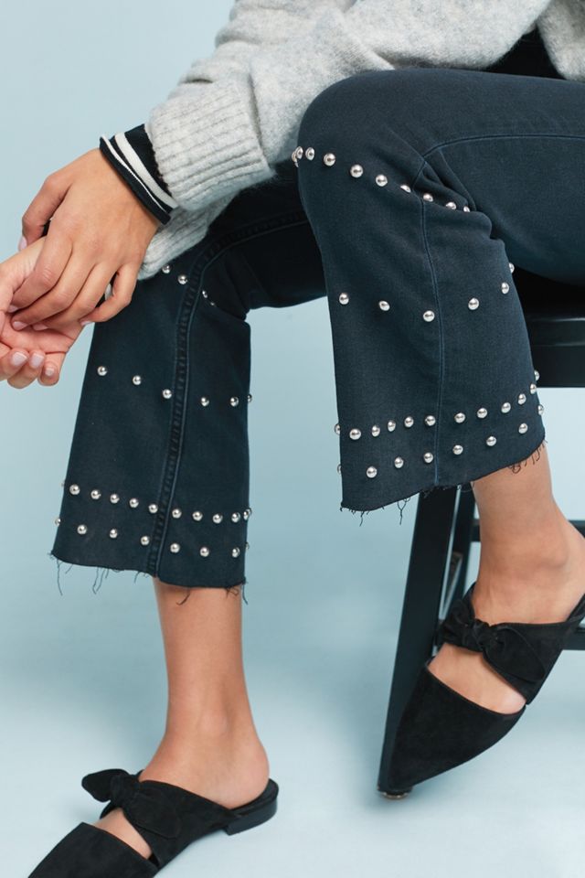 M.i.h Marty Studded High-Rise Cropped Flare Jean #1
