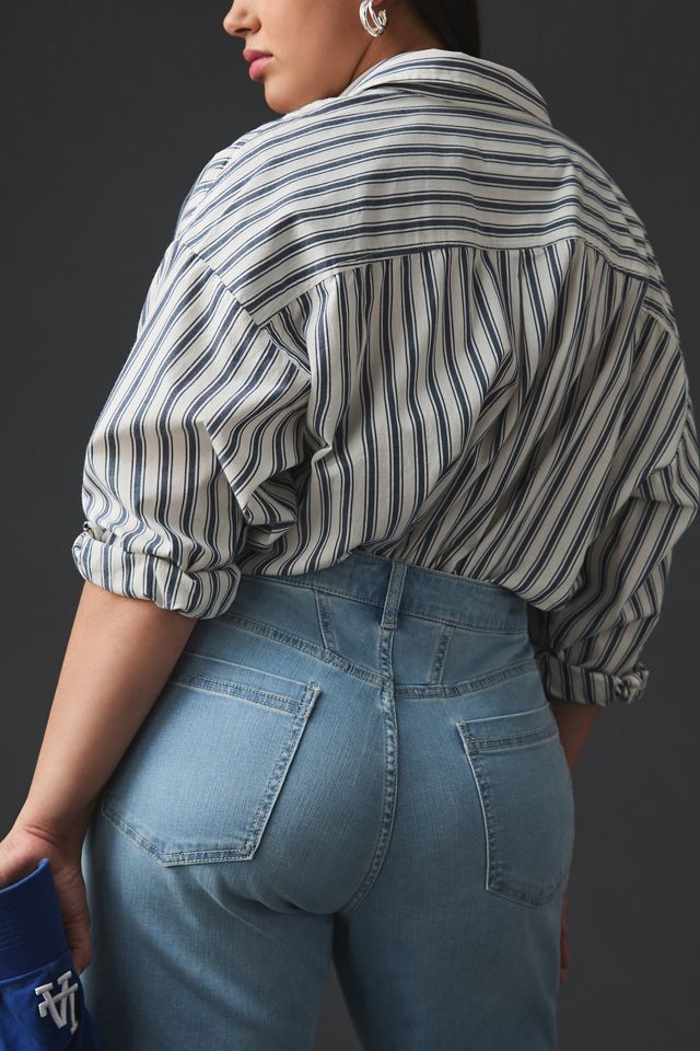 Pilcro Tulip Mid-Rise Flare Jeans #9