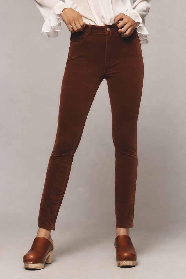 PILCRO AND outlet THE LETTERPRESS High Rise Skinny Brown Corduroy Pants