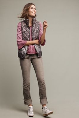 Pilcro Parallel Mid-Rise Cuffed Corduroys