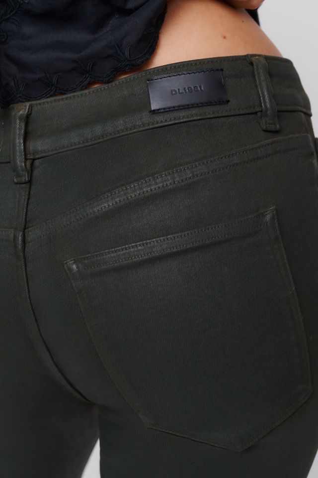 DL1961 Milano Low Rise Slim Bootcut Wax Coated Jeans #4