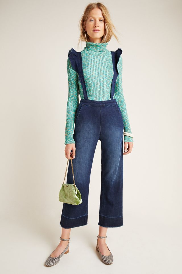 Anthropologie DL1961 Hepburn Cropped Wide-Leg selling Denim Overalls 29 NEW