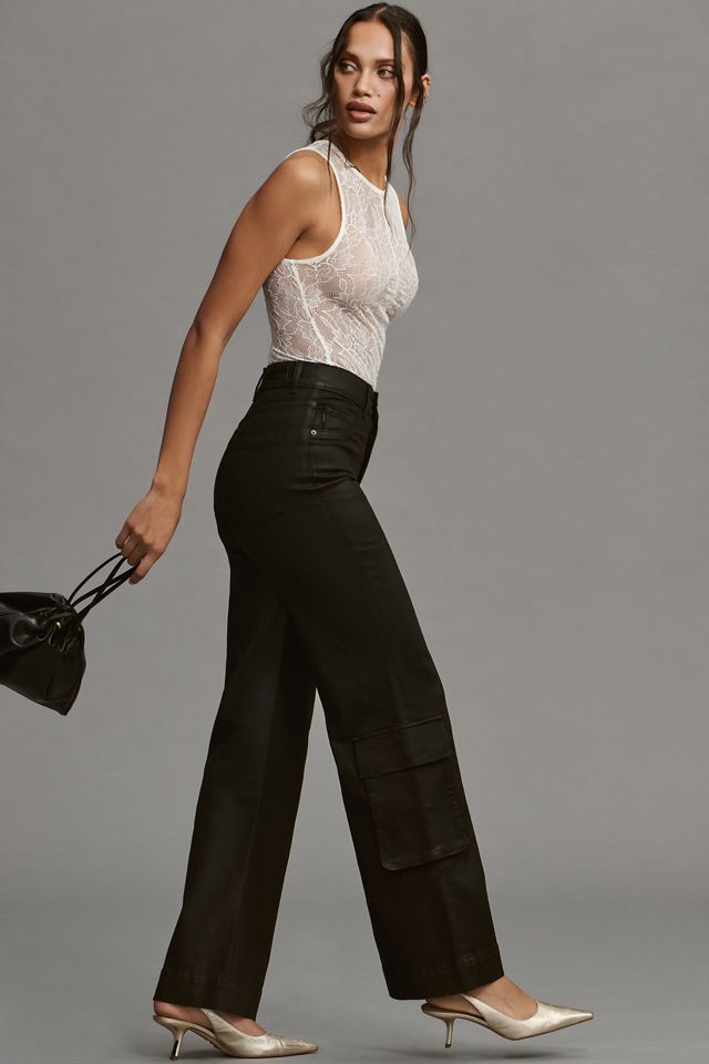 DL1961 The Coated Hepburn High-Rise Wide-Leg Jeans #2