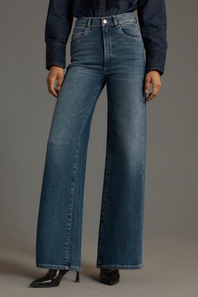 DL1961 Hepburn High-Rise Wide-Leg Ankle Jeans #1