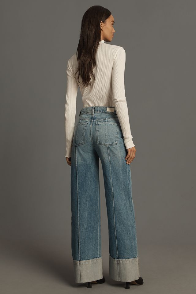 DL1961 Hepburn High-Rise Wide-Leg Cuffed Jeans #2