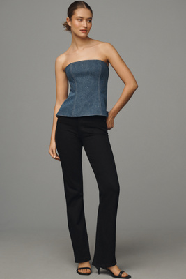 Dl1961 High-rise Straight-leg Jeans In Black