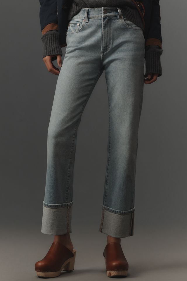 DL1961 Patti Cuffed High-Rise Straight-Leg Jeans #1