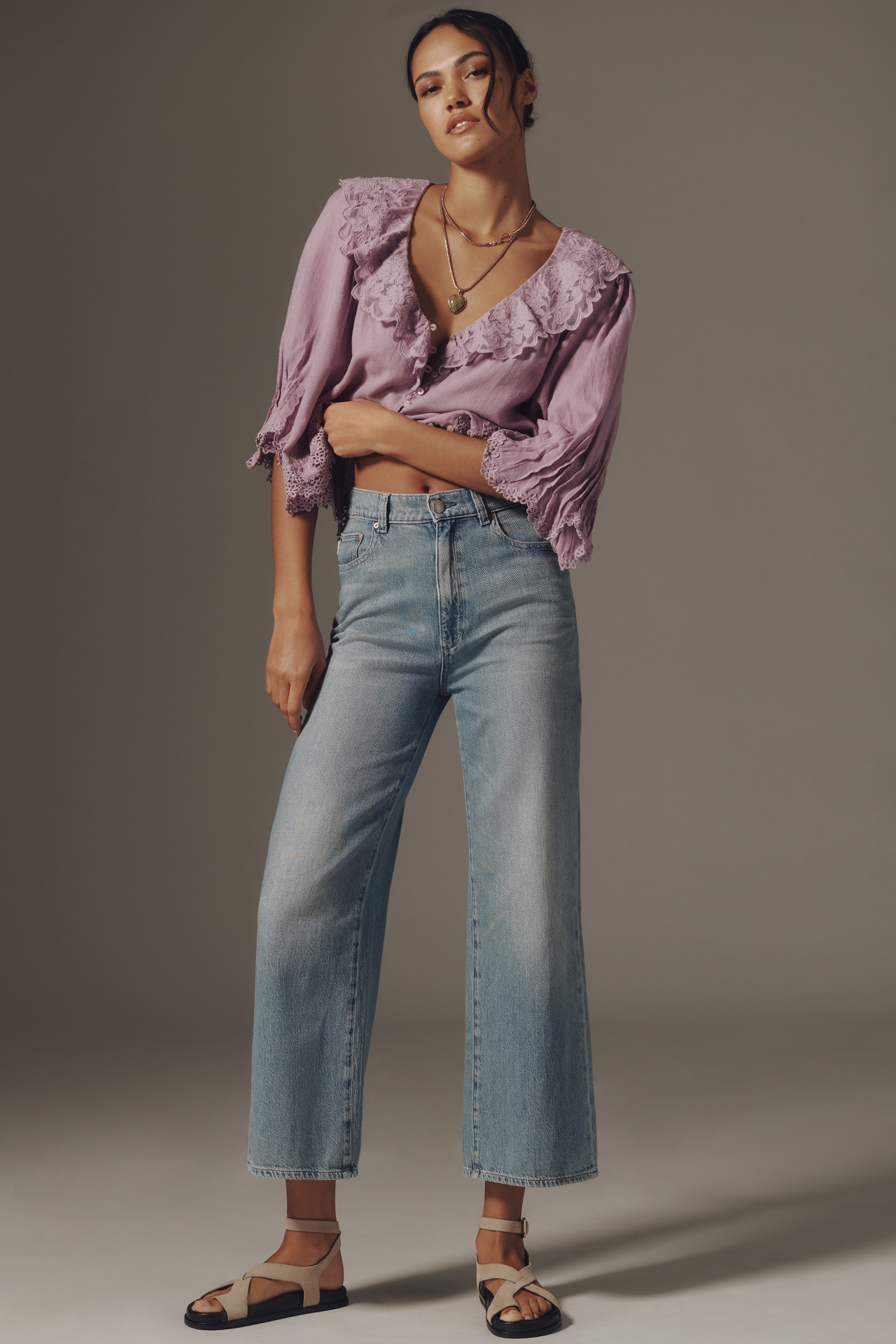 DL1961 Hepburn Aura High-Rise Wide-Leg Jeans