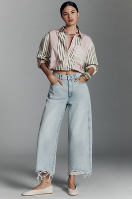 Dl1961 Taylor Barrel Ultra High Rise Ankle Jeans Crystal Lake Distressed