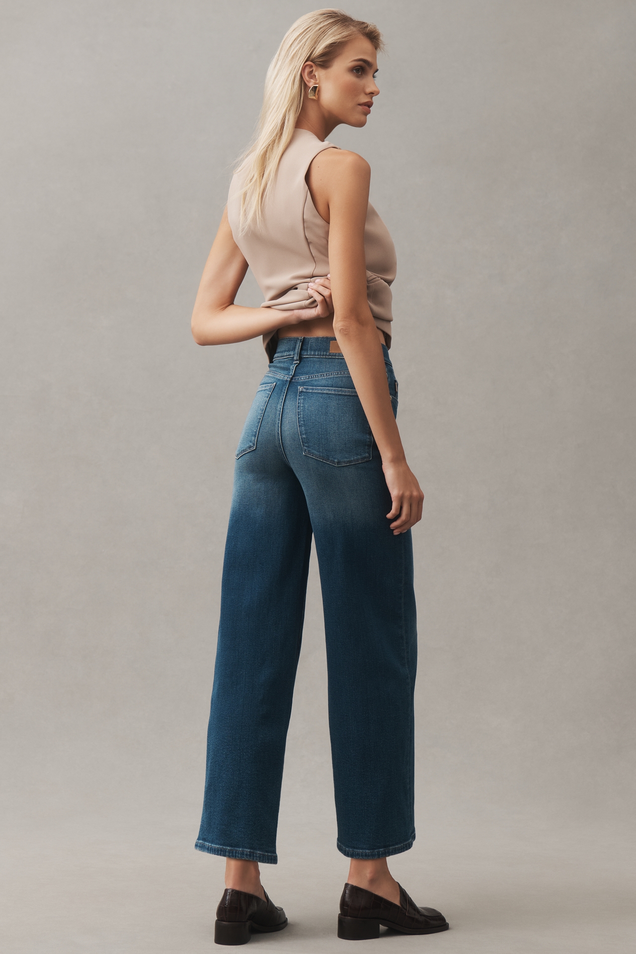 DL1961 Hepburn High-Rise Wide-Leg Ankle Jeans