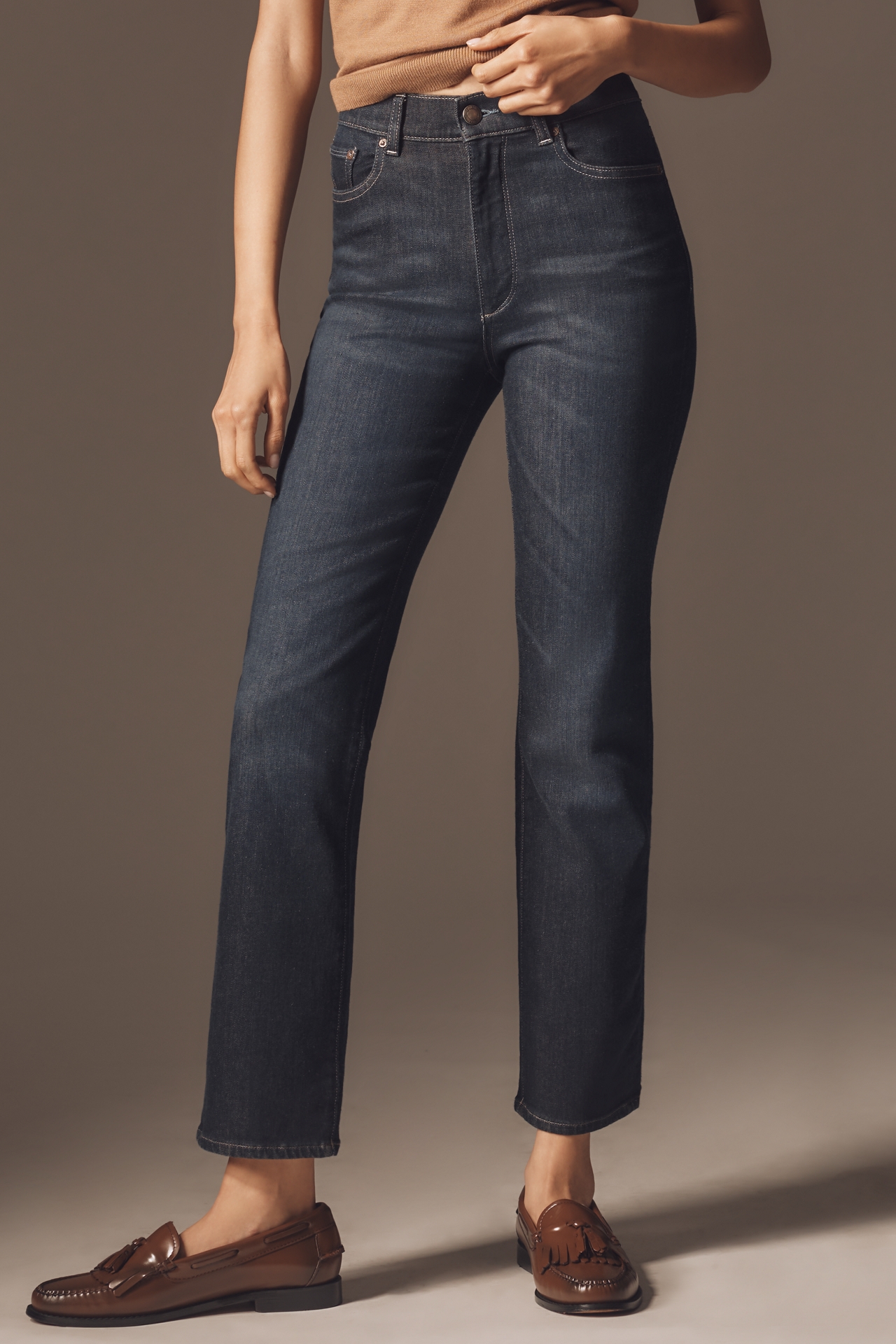 DL1961 Halle High-Rise Straight-Leg Jeans