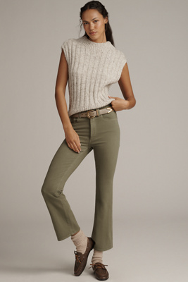 Dl1961 Bridget High-rise Crop Bootcut Jeans In Green