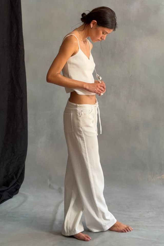 DL1961 Sienna Aura Drawstring Low-Slung Wide-Leg Jeans #1