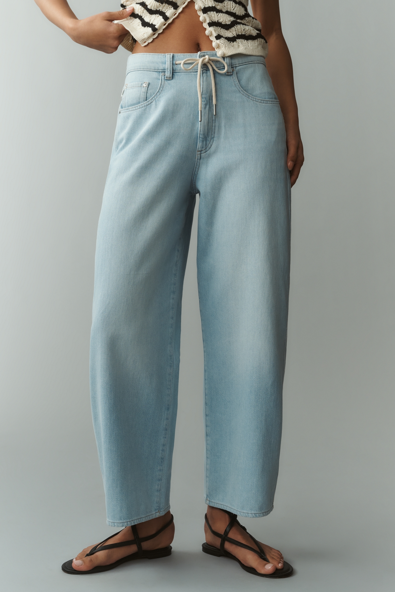 DL1961 Taylor High-Rise Drawstring Jeans