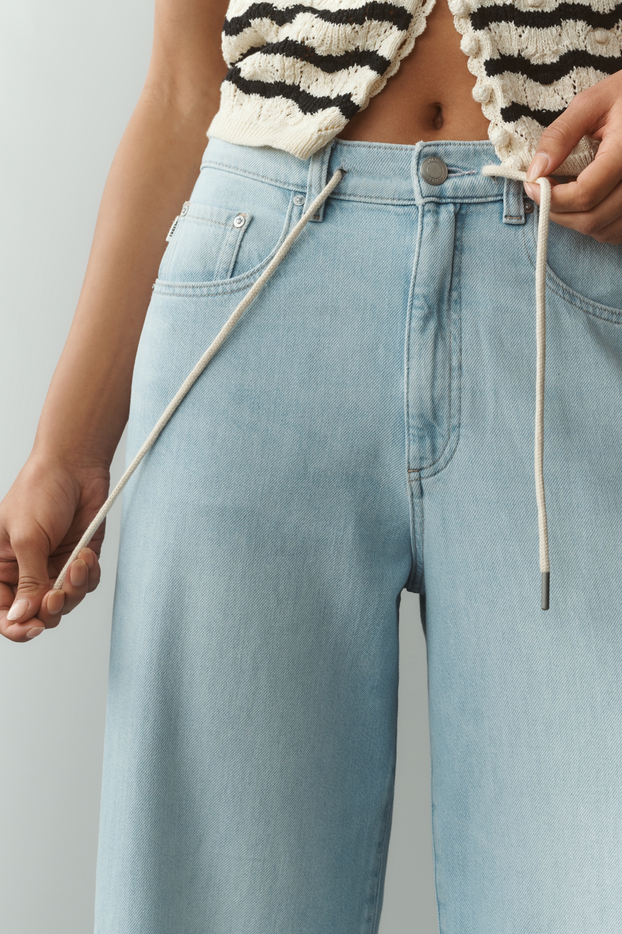 DL1961 Taylor High-Rise Drawstring Jeans