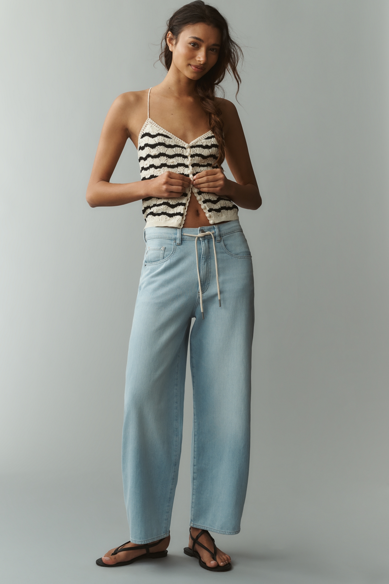 DL1961 Taylor High-Rise Drawstring Jeans