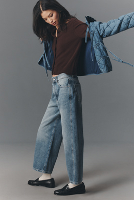 Dl1961 Taylor High-rise Relaxed Barrel Jeans In Blue