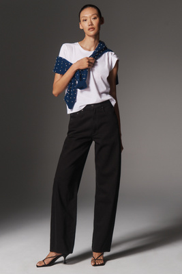 Dl1961 Taylor High-rise Relaxed Barrel Jeans In Black