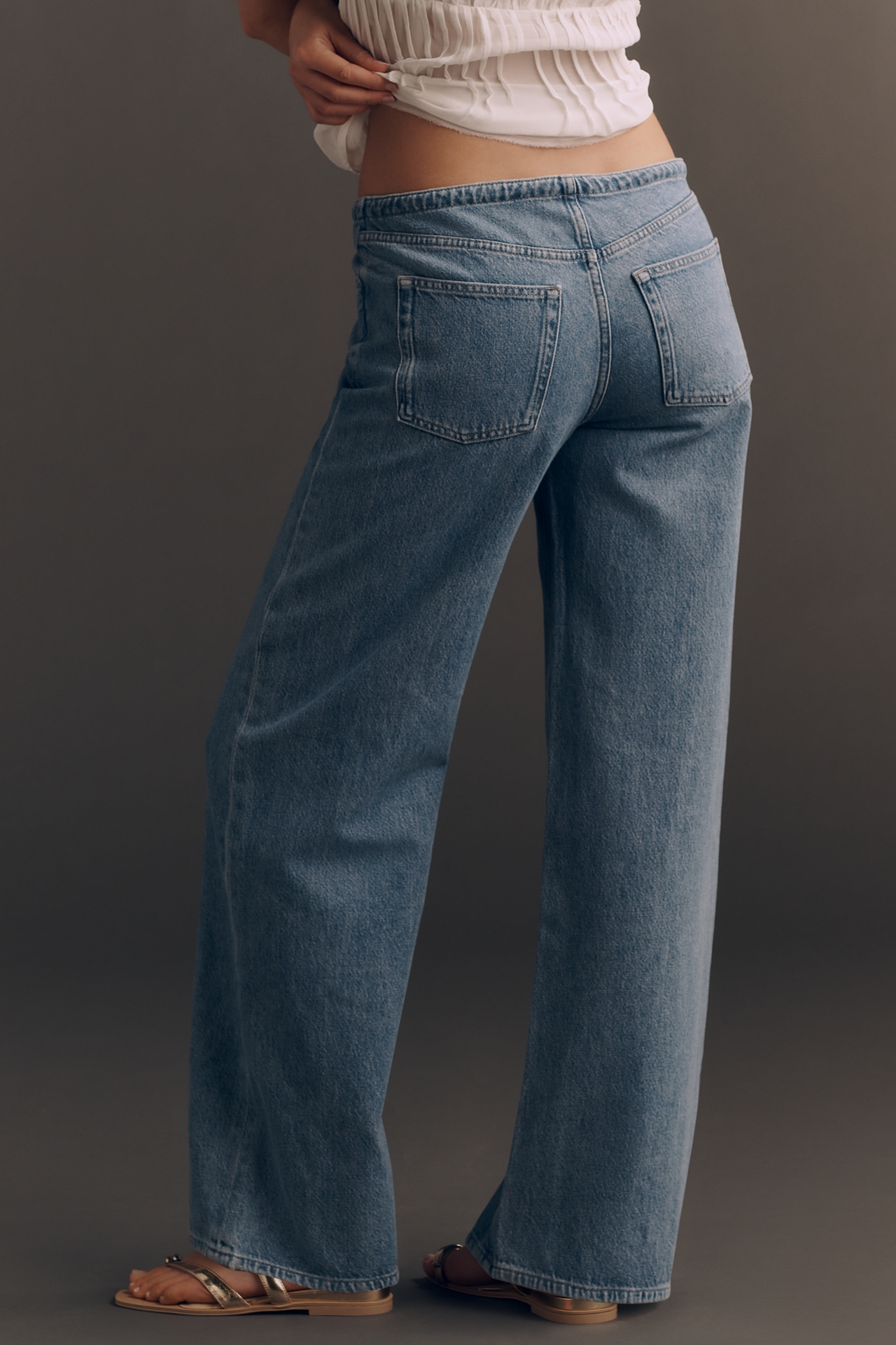 DL1961 Sienna Drawstring Mid-Rise Wide-Leg Jeans