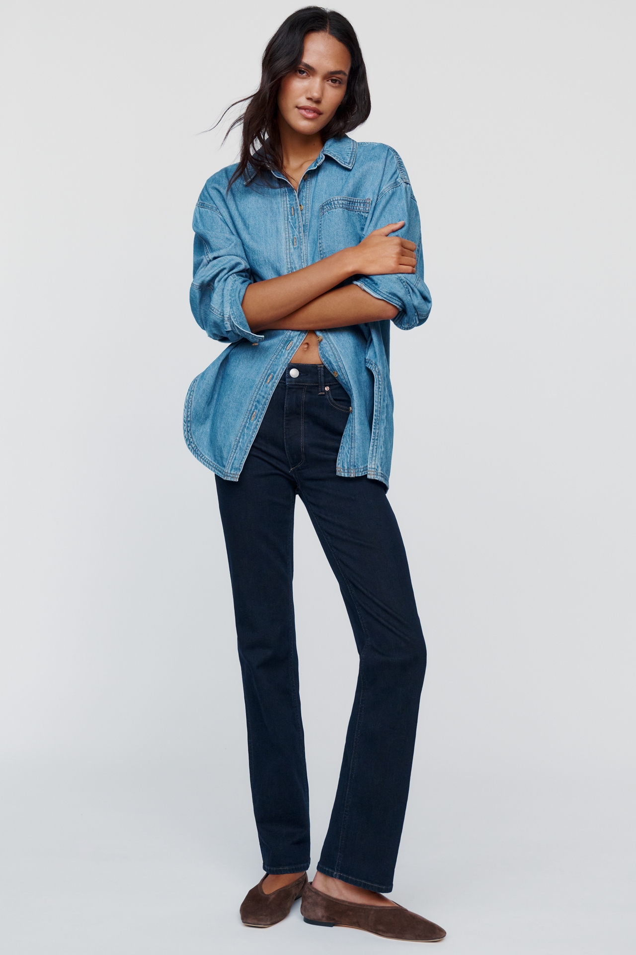 DL1961 Halle Mid-Rise Straight-Leg Jeans