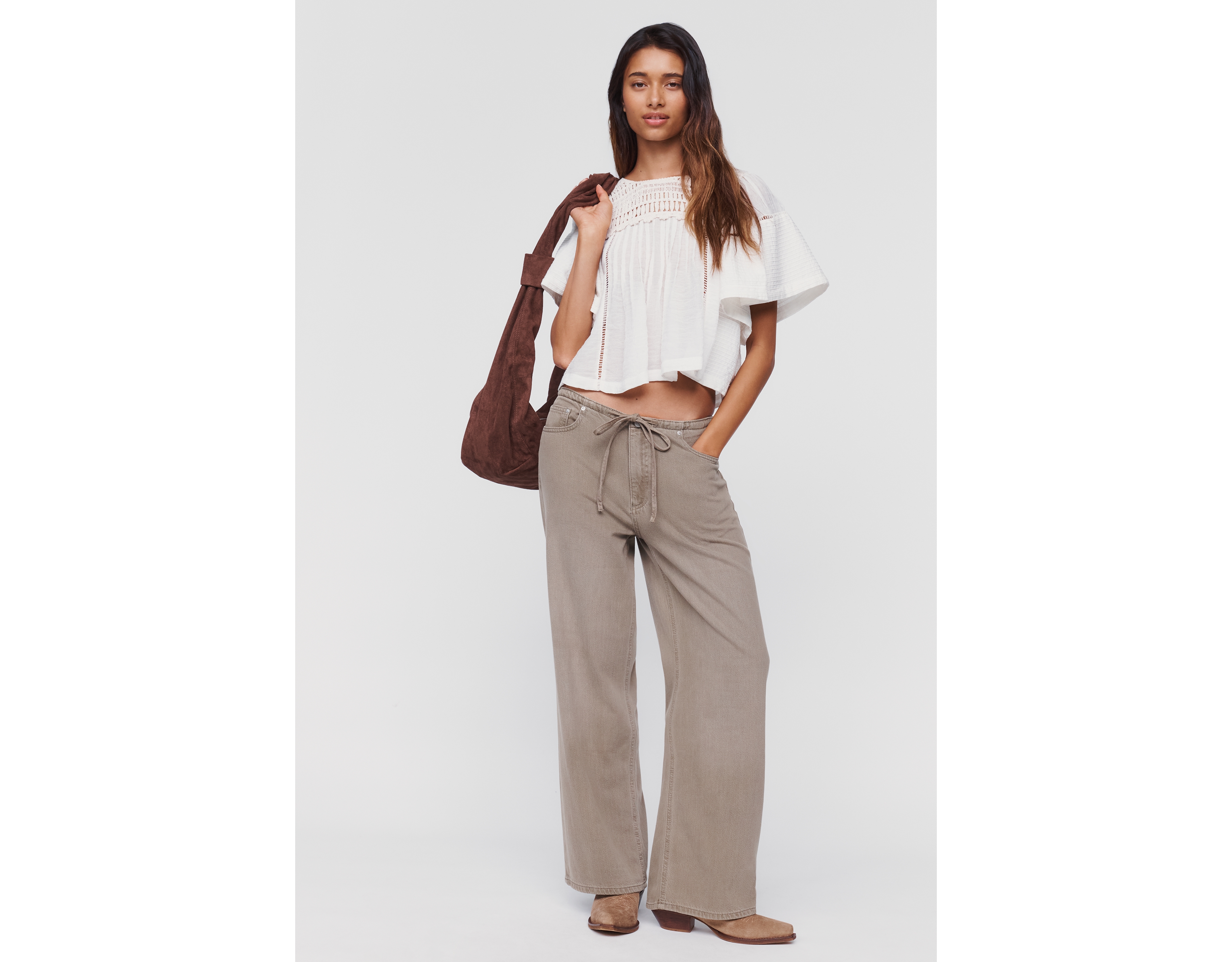 DL1961 Aura Sienna Low-Slung Wide-Leg Relaxed Jeans