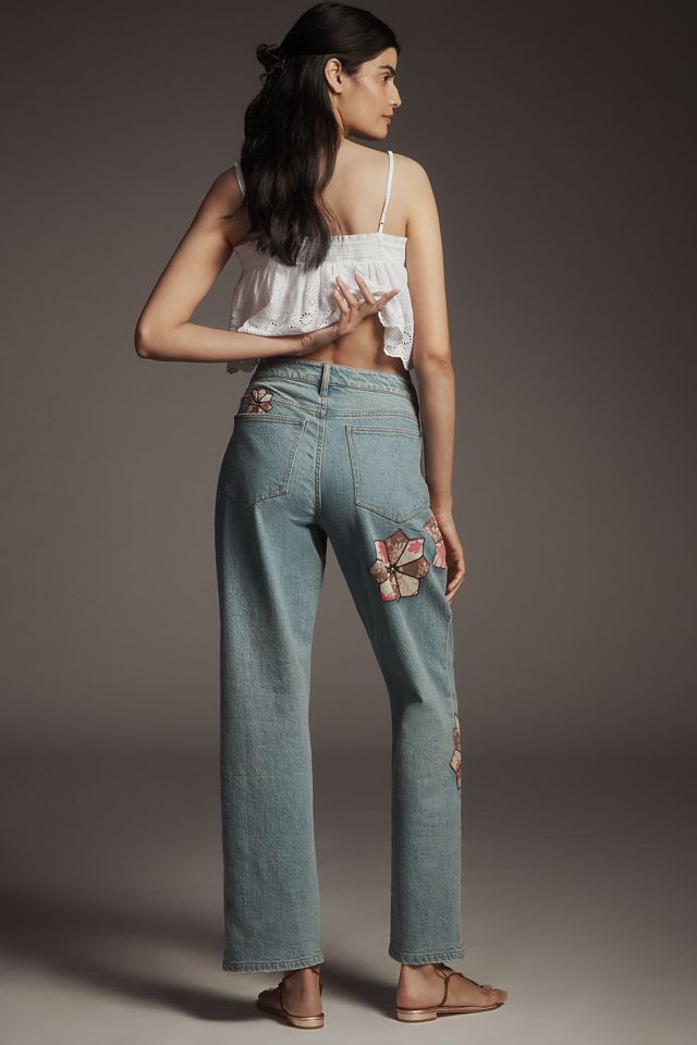 Pilcro Baggy Boyfriend High-Rise Quilted Jeans #3