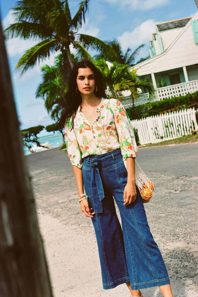 Pilcro Ultra High-Rise Cropped Wide-Leg Jeans #5