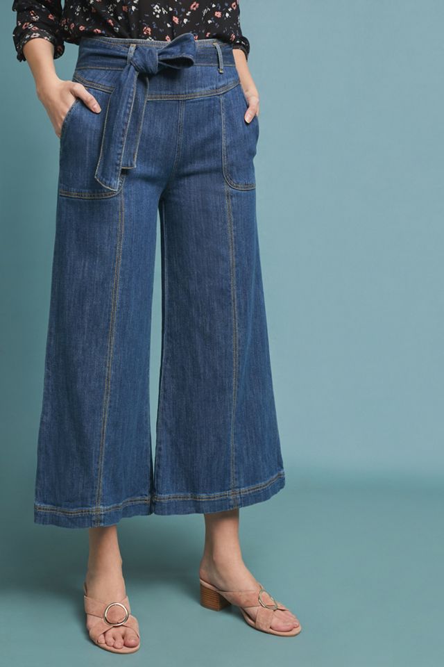 Pilcro Ultra High-Rise Cropped Wide-Leg Jeans #4