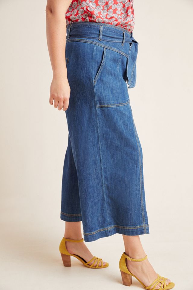 Pilcro Ultra High-Rise Cropped Wide-Leg Jeans #8