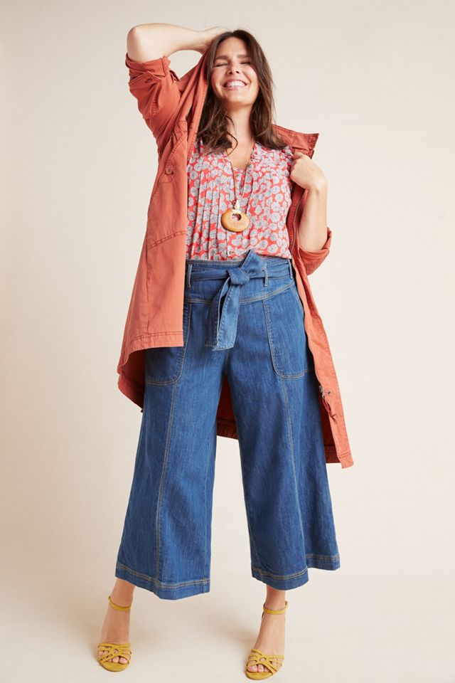 Pilcro Ultra High-Rise Cropped Wide-Leg Jeans #6