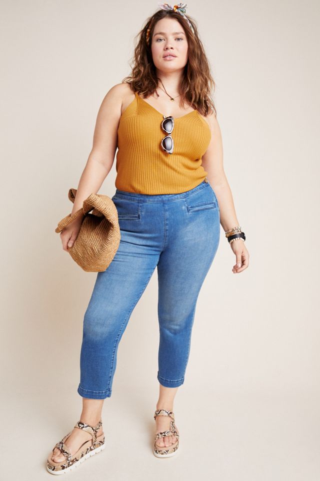 Pilcro High-Rise Capri Denim Leggings #4