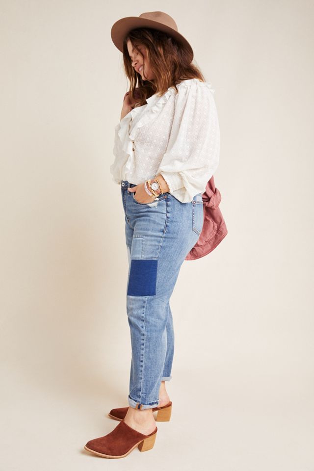 Pilcro Patchwork Slim Boyfriend Jeans #10