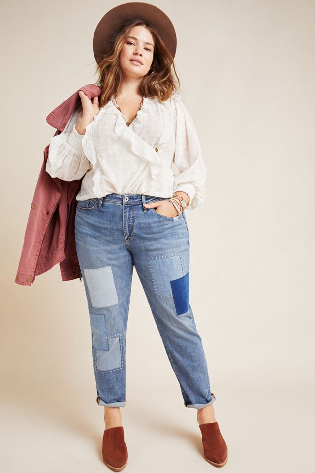 Pilcro Patchwork Slim Boyfriend Jeans #7