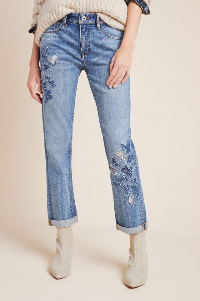 Anthropologie best sale embroidered jeans