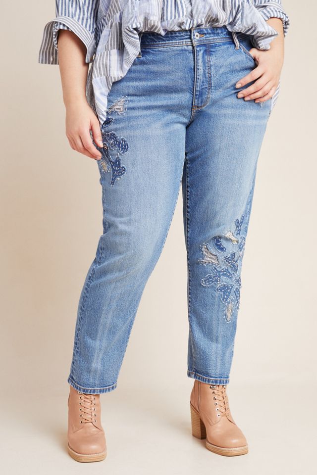 Pilcro High-Rise Embroidered Boyfriend Jeans #10