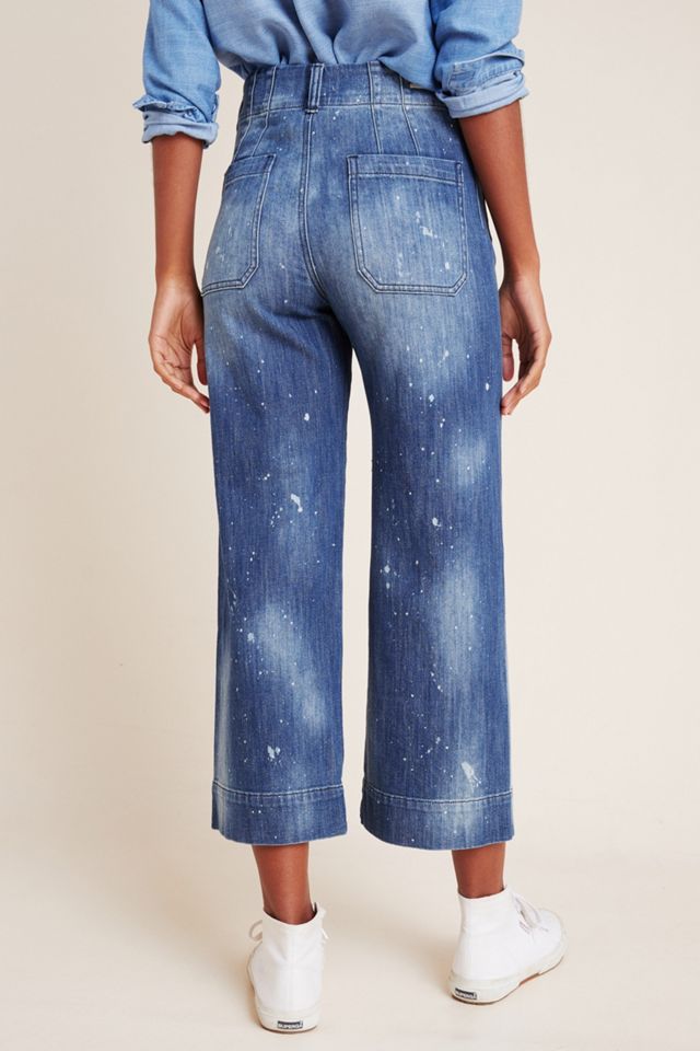 Pilcro Ultra High-Rise Cropped Wide-Leg Jeans #4