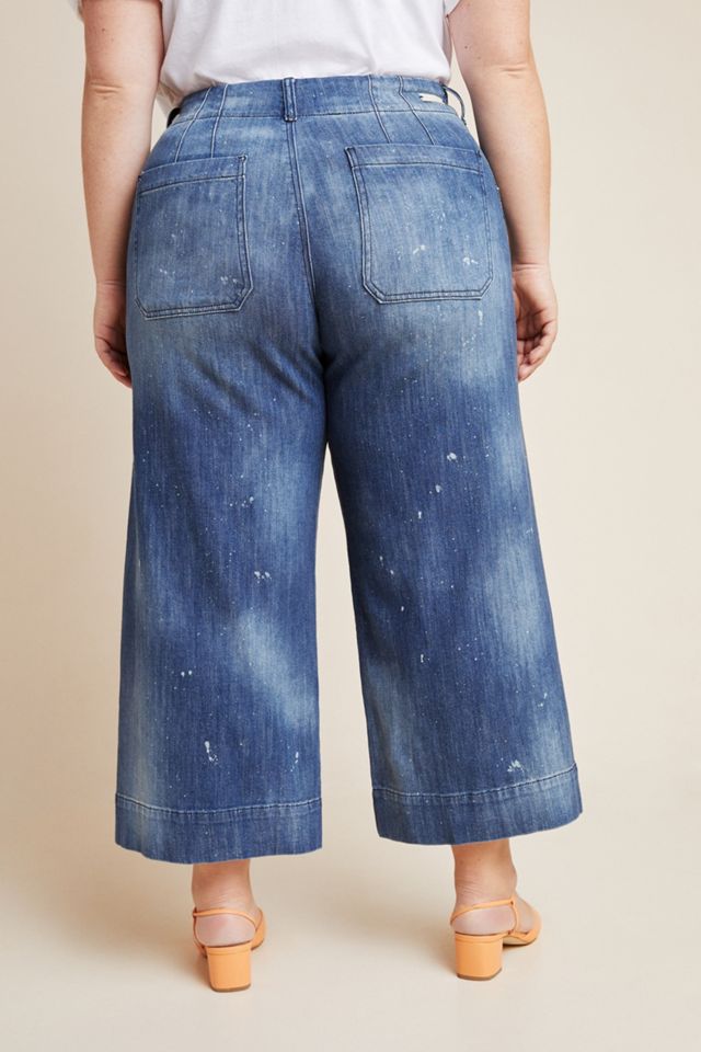 Pilcro Ultra High-Rise Cropped Wide-Leg Jeans #7