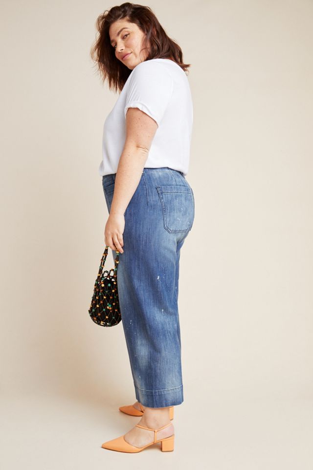Pilcro Ultra High-Rise Cropped Wide-Leg Jeans #9