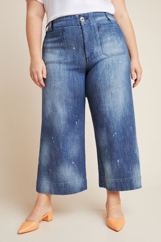 Pilcro Ultra High-Rise Cropped Wide-Leg Jeans #10