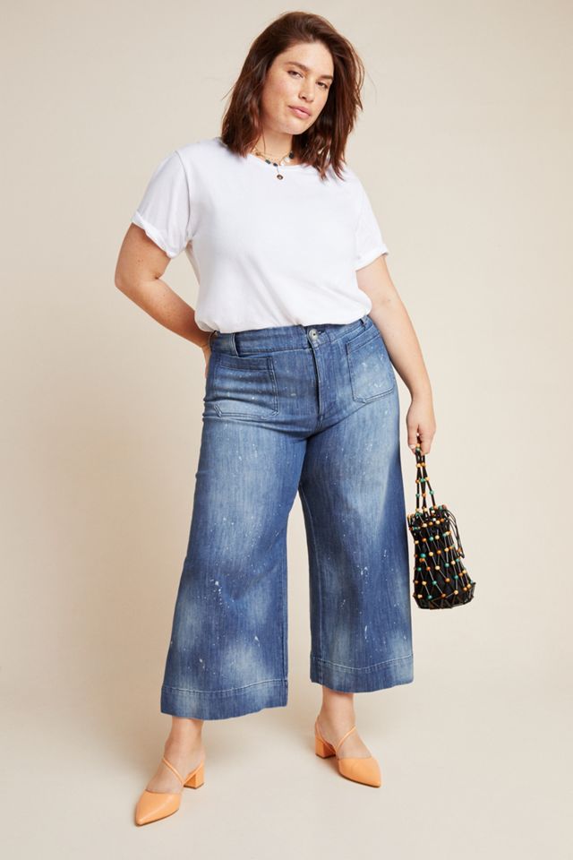 Pilcro Ultra High-Rise Cropped Wide-Leg Jeans #6