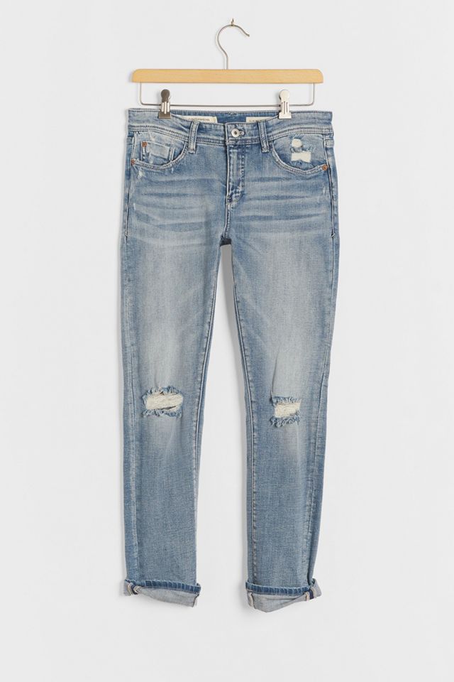 Pilcro Embroidered Mid-Rise Slim Boyfriend Jeans #1