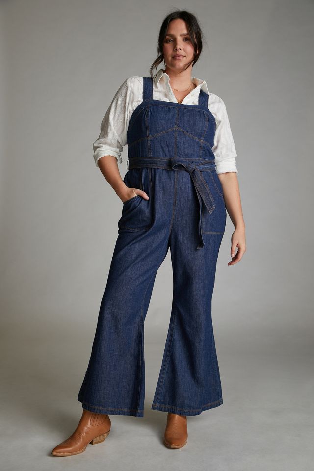 Pilcro belted sales denim jumpsuit