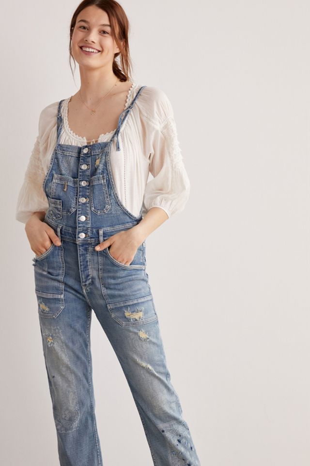 Pilcro Bandana Denim Overalls #3