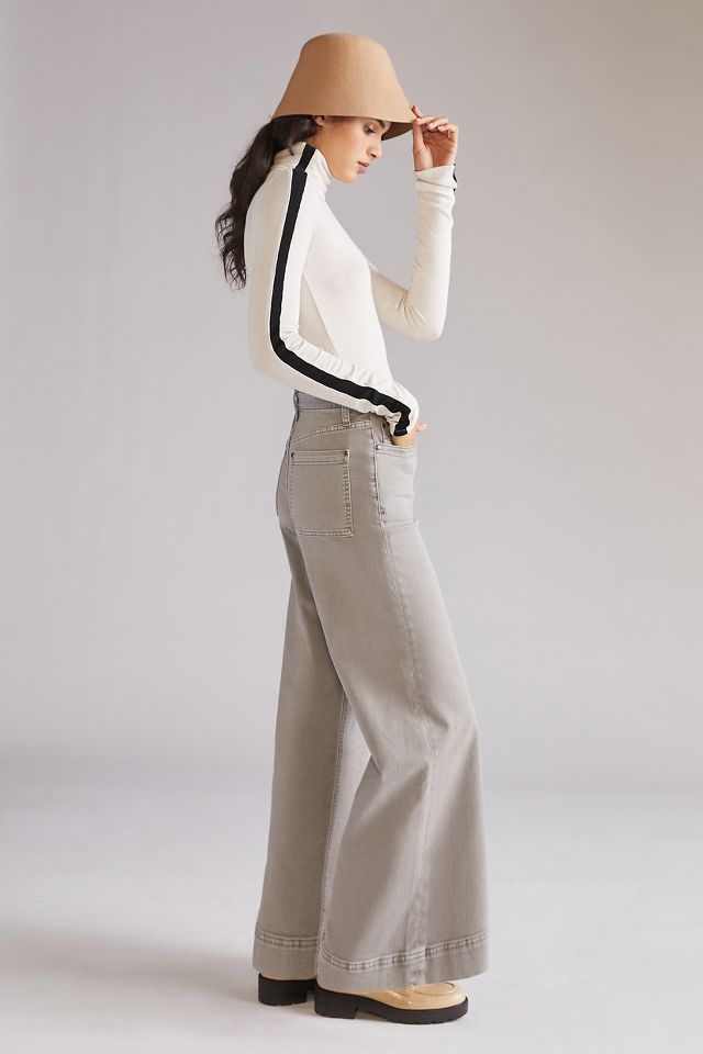 Ivory Pants That DON'T Disappoint: Pilcro Wide-Leg Trousers - The