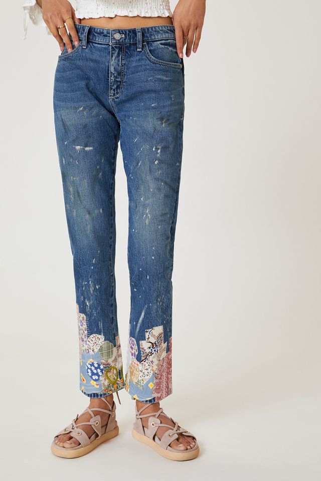Pilcro The Heritage High-Rise Quilted Hem Jeans #1