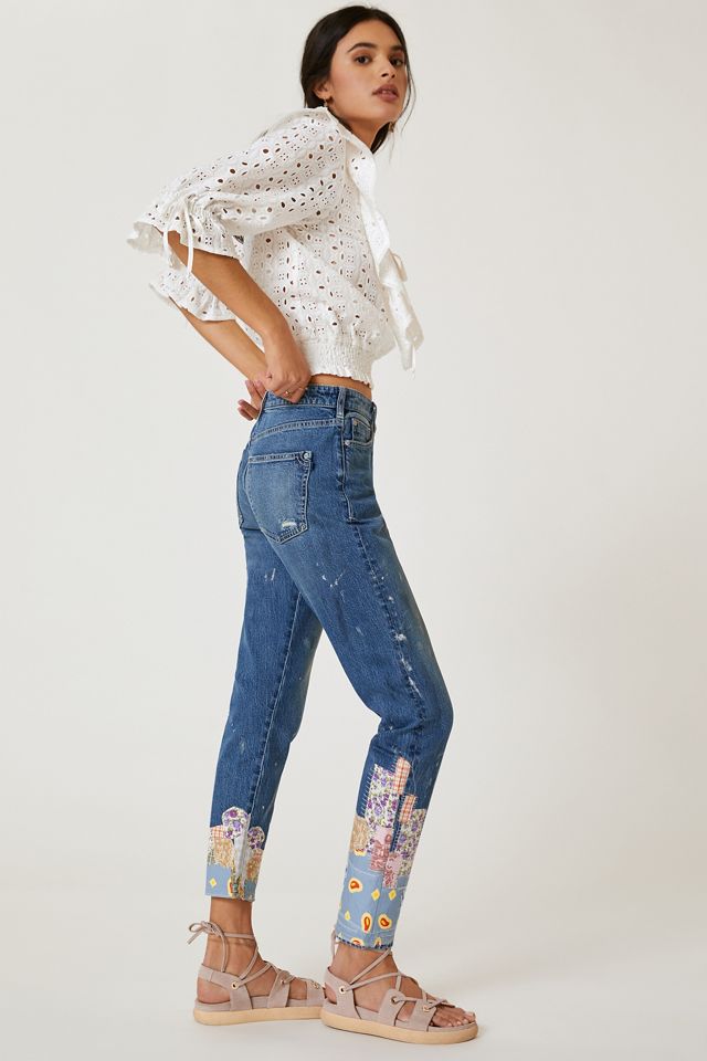 Pilcro The Heritage High-Rise Quilted Hem Jeans #3