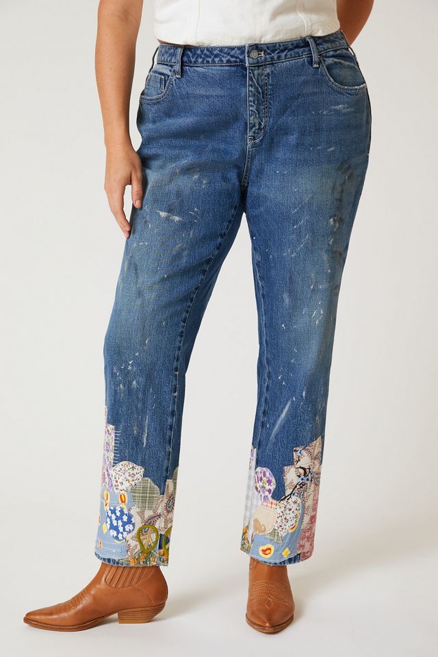 Pilcro The Heritage High-Rise Quilted Hem Jeans #6